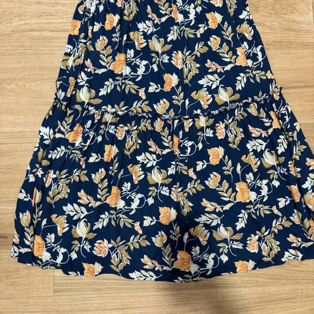 Seven Wonders Elana Crop Top Maxi Skirt Set Women XS One Shoulder Floral Tiered